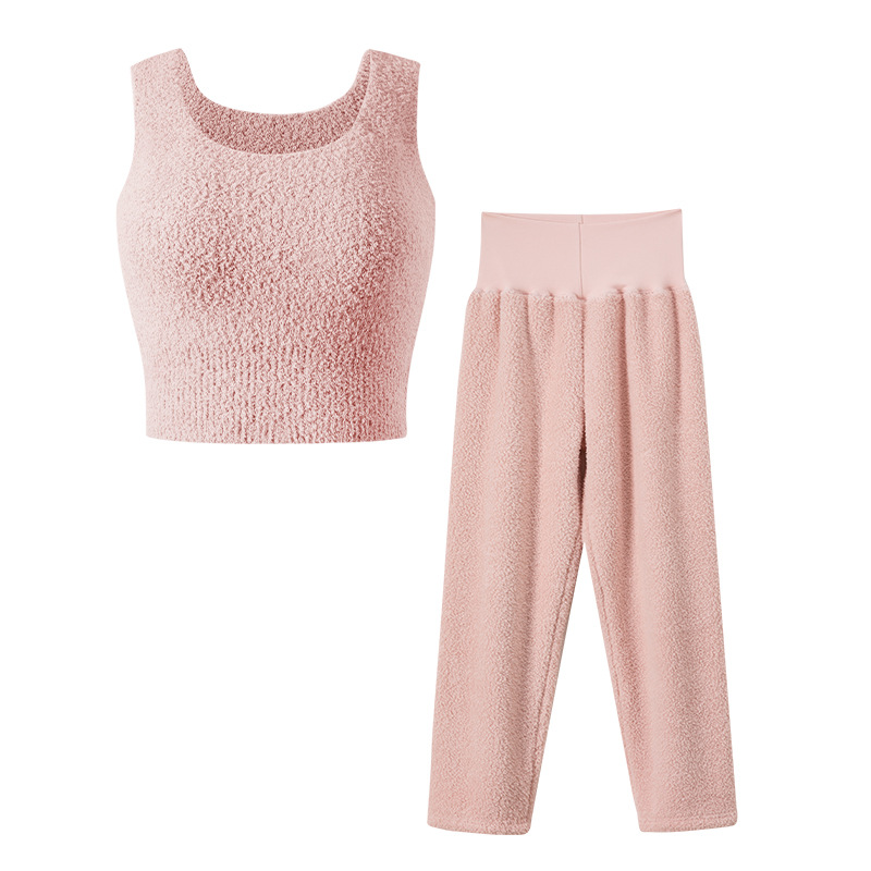 冬季保暖裤女士珊瑚绒高腰加绒加厚暖暖绒保暖长裤可外穿家居裤