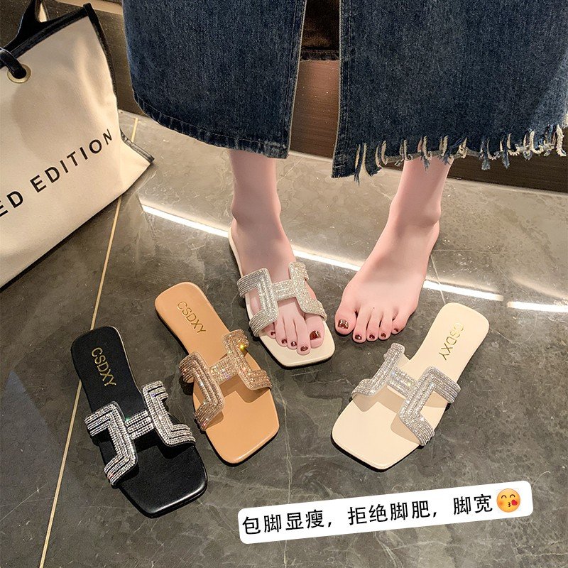 2024平底一字拖休闲时尚防滑