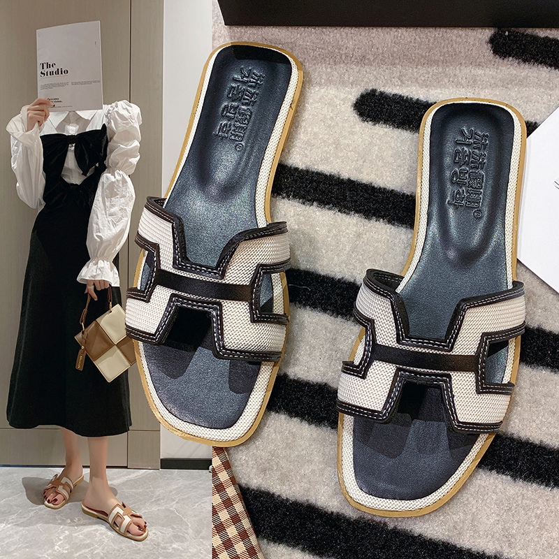 欧洲站女一字拖2022夏季新款潮牌