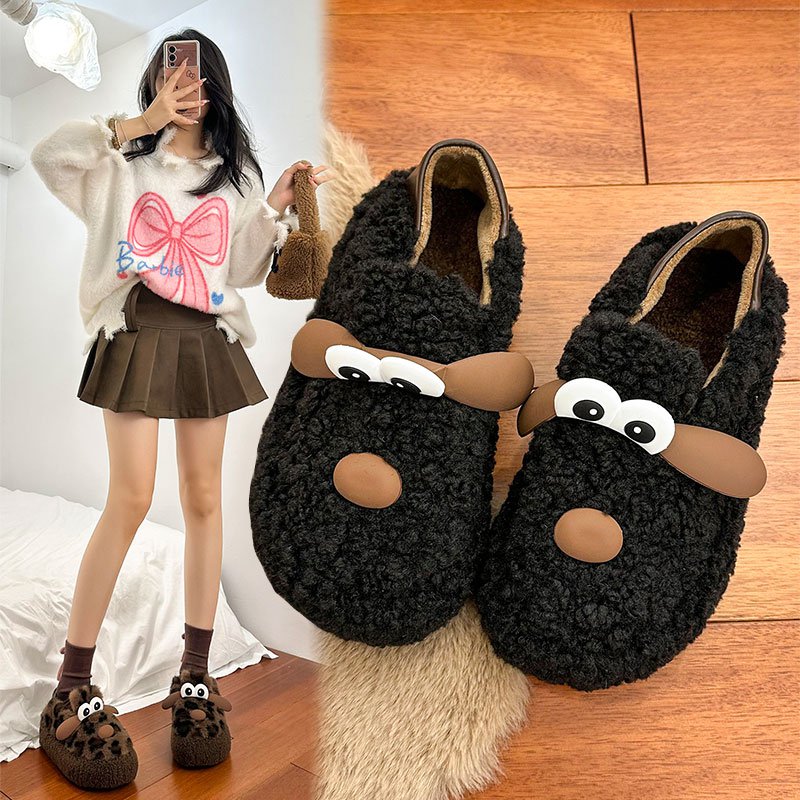 可爱卡通毛毛鞋女冬季保暖