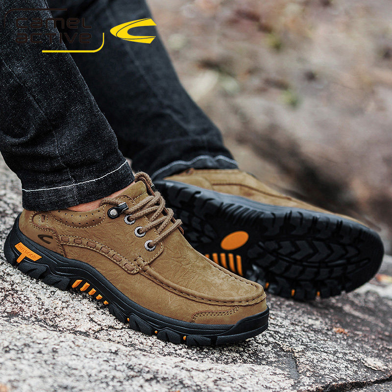 德国骆驼动感头层牛皮户外休闲皮鞋男中年软皮软底爸爸鞋大码男鞋,流行男鞋,休闲皮鞋,淘宝优惠券,粉丝福利购,淘宝优惠卷