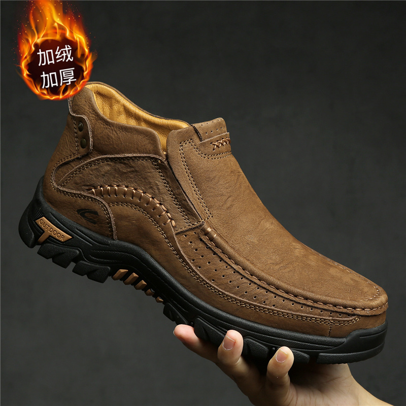 德国休闲皮鞋骆驼动感冬季