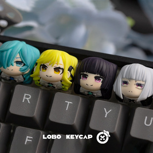 摇滚是淑女的嗜好键帽白矢环黑铁音羽院濑个性树脂机械键盘二次元