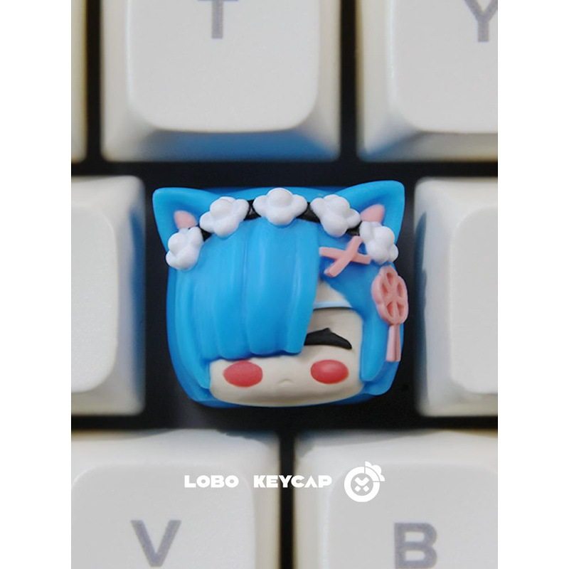 小萝卜个性键帽二次元动漫主题艺术键帽蕾姆拉姆高颜值原创设计,电脑硬件/显示器/电脑周边,键帽,淘宝优惠券,粉丝福利购,淘宝优惠卷