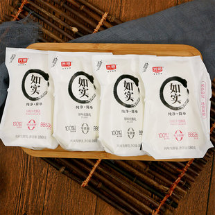 光明如实白桃汁味180g/袋酸奶0蔗糖原味优酪乳风味发酵乳