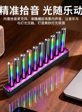 音频灯拾音灯音乐频谱拟辉光管节奏灯赛博朋克男生礼物led氛围灯