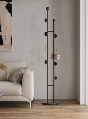 北欧轻奢衣帽架落地卧室铁艺挂衣架现代双杆式衣架室内衣服收纳架