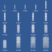以赛塑料接头等径直通宝塔软管胶管水管接头二通PP材料新款 直通头