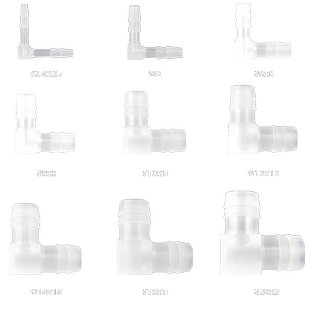 以赛塑料弯头等径软管接头直角弯头硅胶软管水管二通PP宝塔接头