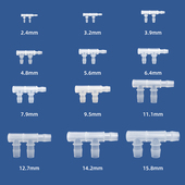 以赛塑料三通接头F型三通宝塔软管胶管水管接头多通头