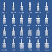 以赛塑料接头变径直通PP半透明塑料接头胶管软管二通直接变径宝塔