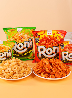 红白兔印尼进口烤玉米味香辣味通心脆140g26g追剧休闲零食