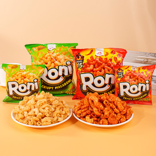 红白兔印尼进口烤玉米味香辣味通心脆140g26g追剧休闲零食