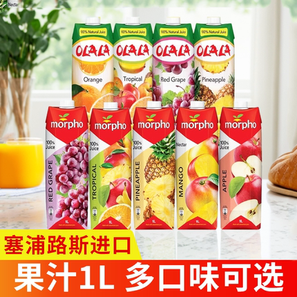 塞浦路斯进口morpho梦诺多口味果汁饮料1L节日宴请聚餐
