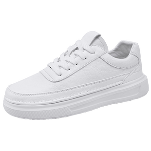 男鞋2025新款时尚皮面高级感小白鞋男款夏季透气轻便运动休闲板鞋