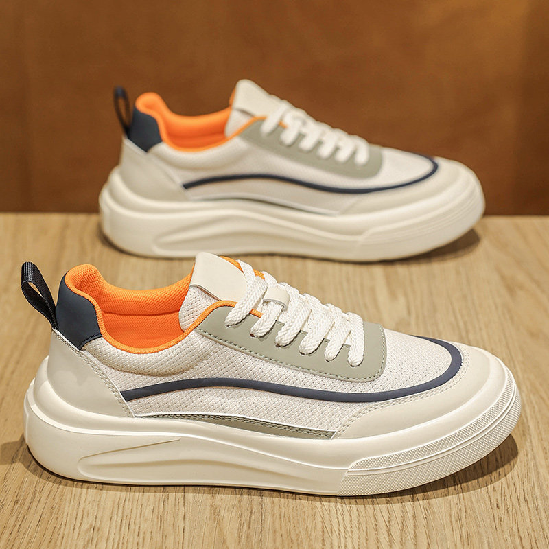 夏季男鞋潮鞋网布薄款单层透气休闲英伦痞帅男士夏款百搭运动板鞋