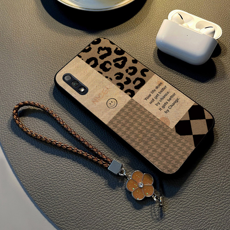 适用荣耀9x布纹创意保护套挂绳