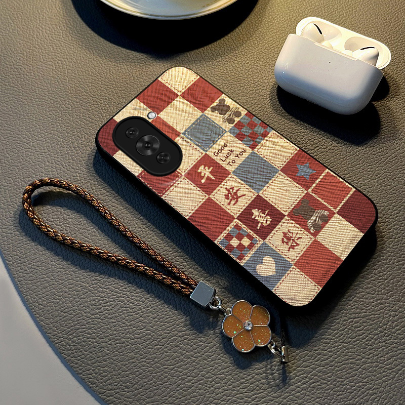 适用华为nova10布纹卡通手机壳