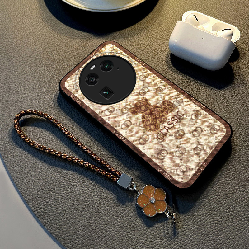 适用oppofindx6布纹卡通手机壳