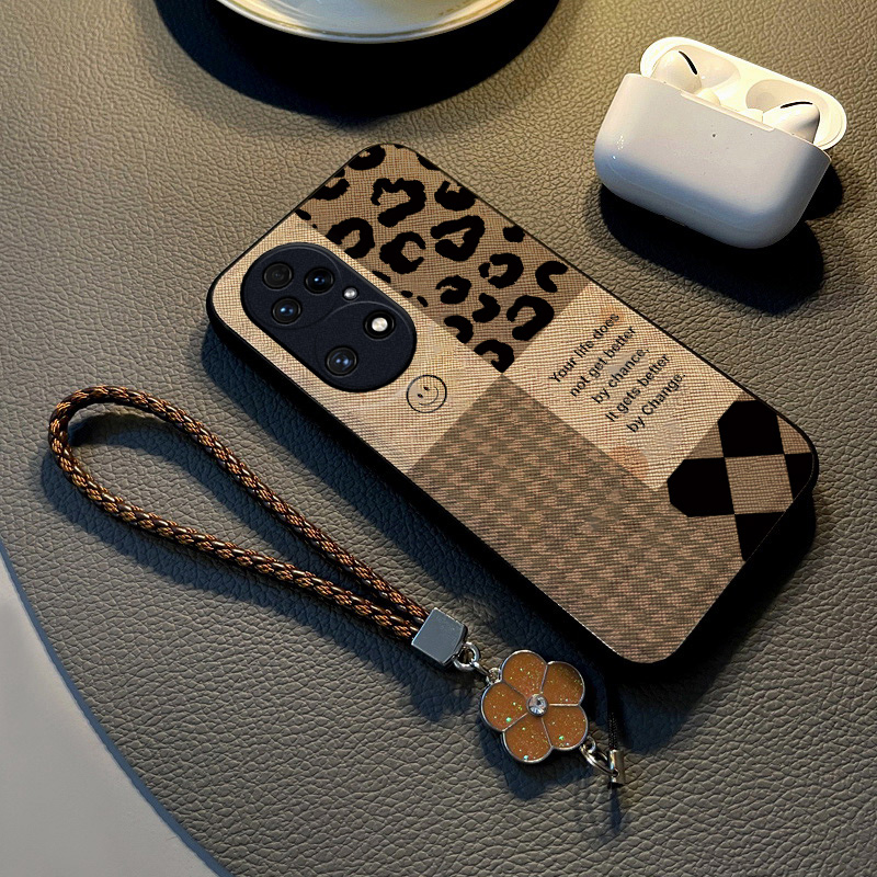 适用华为p50布纹创意保护套挂绳