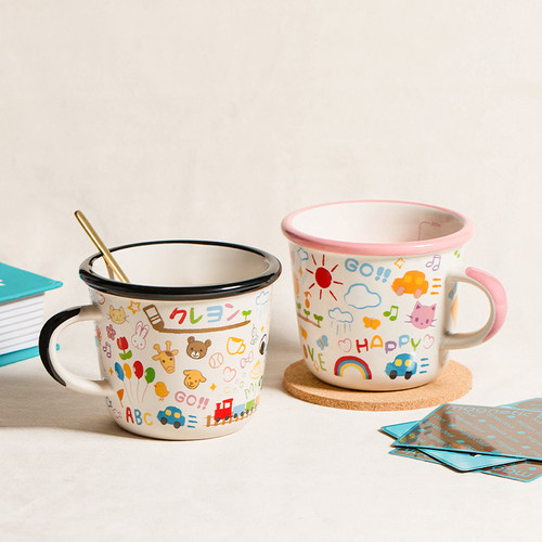 可爱耐高温陶瓷马克杯子