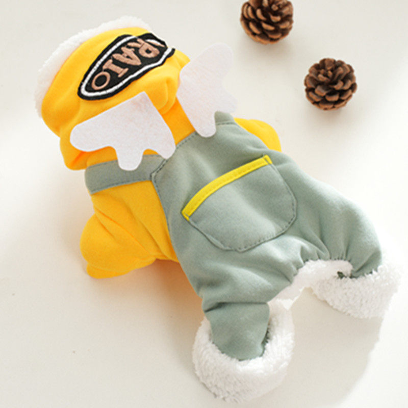 加厚保暖秋冬狗狗猫咪四脚衣服宠物泰迪比熊博美雪纳瑞小狗棉衣