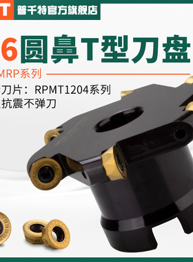 PQT圆鼻T型刀盘SMP圆弧三面刃TMR开槽球头铣刀盘TMRP 6R80-100-R6