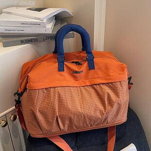 慵懒风轻便牛津布旅行大包出门套拉杆包健身可扩容干湿分离行李包