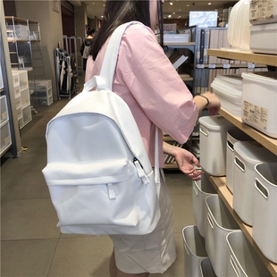 小书包女ins 双肩包时尚休闲少女书包女学生韩版简约百搭校园背包