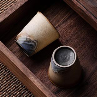 瓷窑变苍山茶杯陶功夫茶具品茗杯主人杯单个家用待客泡杯茶