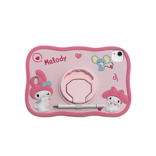 卡通旋转支架美乐蒂适用苹果ipadair5平板壳ipad10/9/8/7保护套ipadmini6/4/3/2/1女ipadpro11寸pro/mini/air