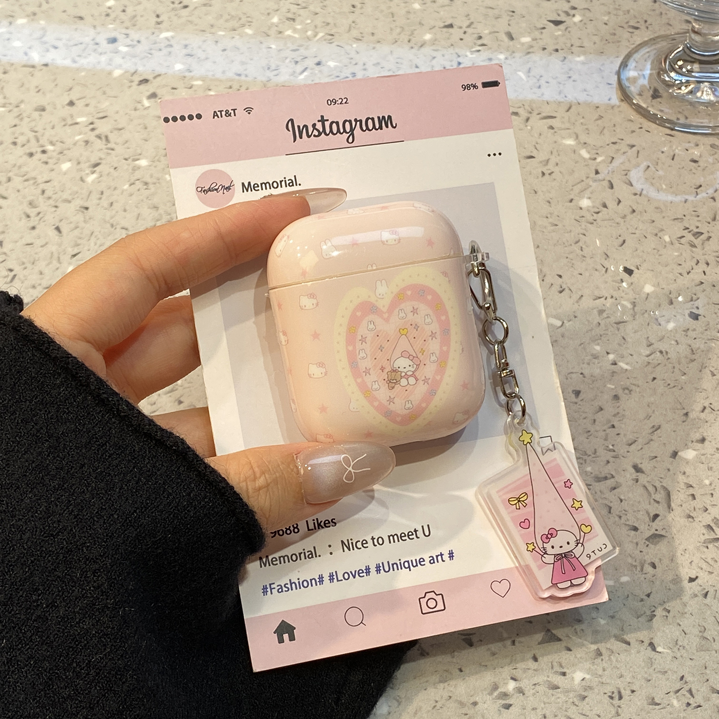 可爱hellokitty带挂件适用airpodspro2苹果无线蓝牙耳机壳airpods4新款airpods1/2代少女心硅胶3代保护套软壳