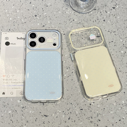 可爱波点房屋适用于苹果17promax手机壳iphone16pro保护套15新款17pm超好看外壳巨好看max手机套全包防摔超火