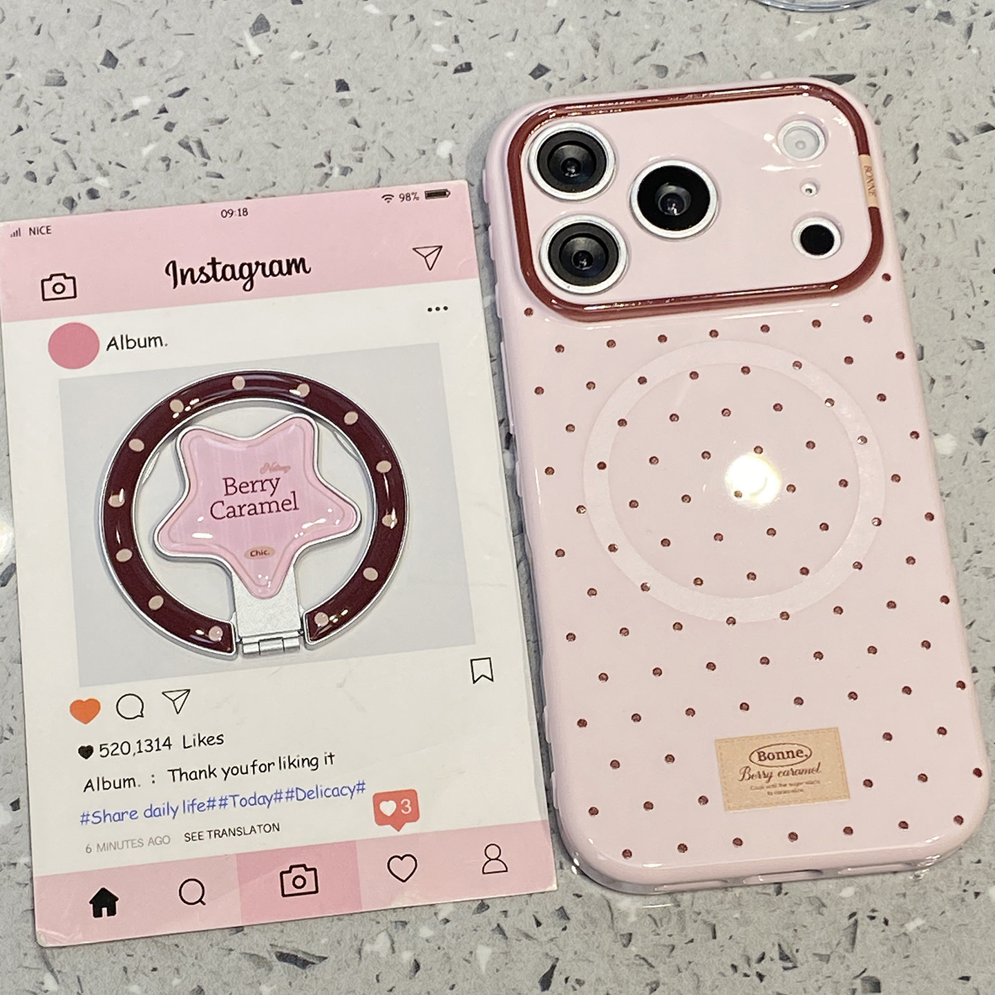 韩系ins简约波点适用于苹果17promax手机壳iphone14保护套13新款16折叠磁吸支架15pro小众max情侣外壳超好看i
