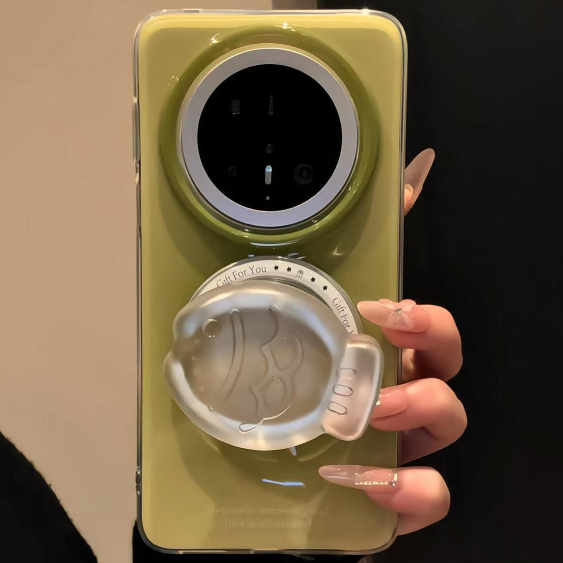 【每日新品】绿晕染鲷鱼烧磁吸支架适用华为mate70pro手机壳mate60pro新款pura80外壳pura70p高级感p70超好看