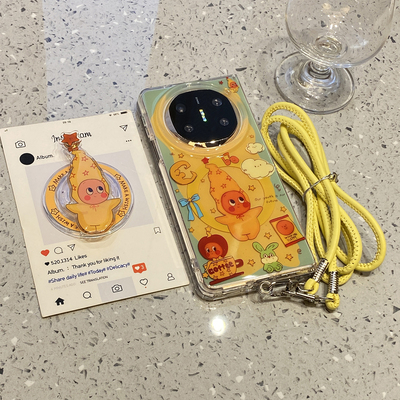 可爱卡通星星人适用于华为x6手机壳matex5外壳matex6典藏版matex3全包外屏壳x5新款x3折叠屏mate保护套高级感