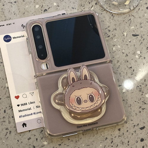 可爱拉布布磁吸支架适用华为purax典藏版折叠屏手机壳p50pocket2小米MIXFlip2三星Zflip7/6/5/OPPOFindN3Flip