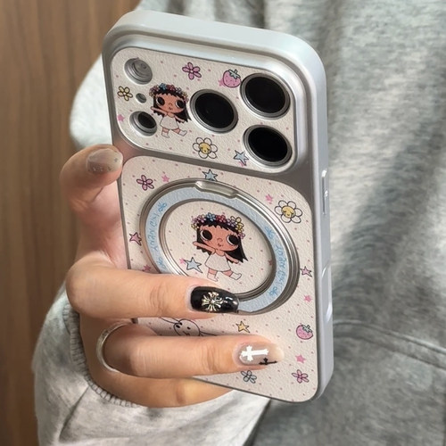 【每日新品】可爱花圈小玉支点壳适用于苹果18promax手机壳iphone17pro保护套16/15新款17pm超好看巨好看外壳