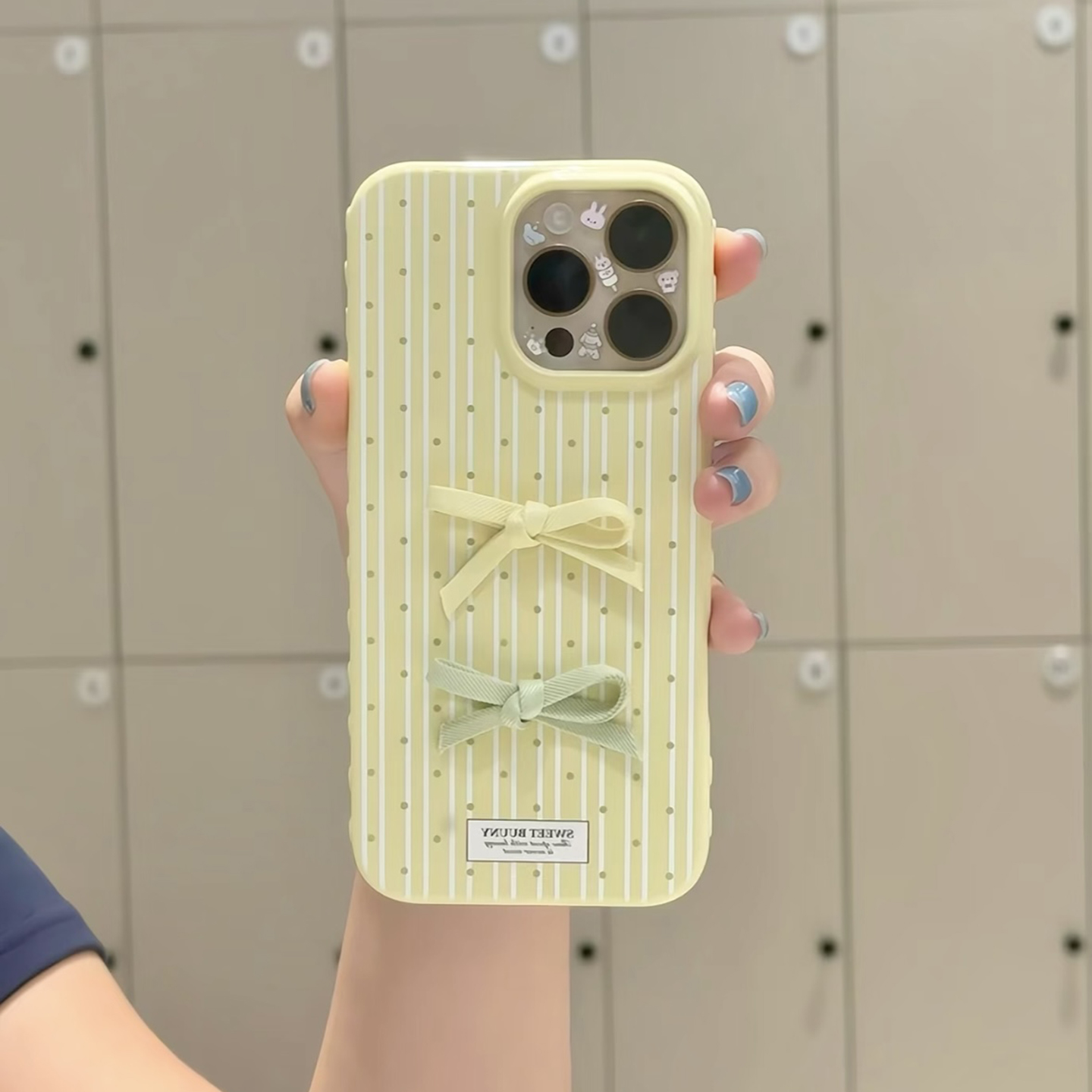 ins小清新波点立体蝴蝶结适用于苹果17promax手机壳iphone16保护套14防摔13全包按键新款15pro高级max手机套