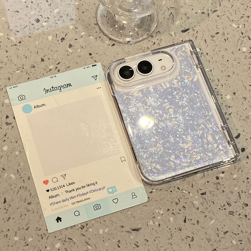 【每日新品】高级感蓝色贝壳纹适用于苹果dou手机壳iPhone Duo折叠屏保护套苹果Ultra全包防摔外壳巨好看超火