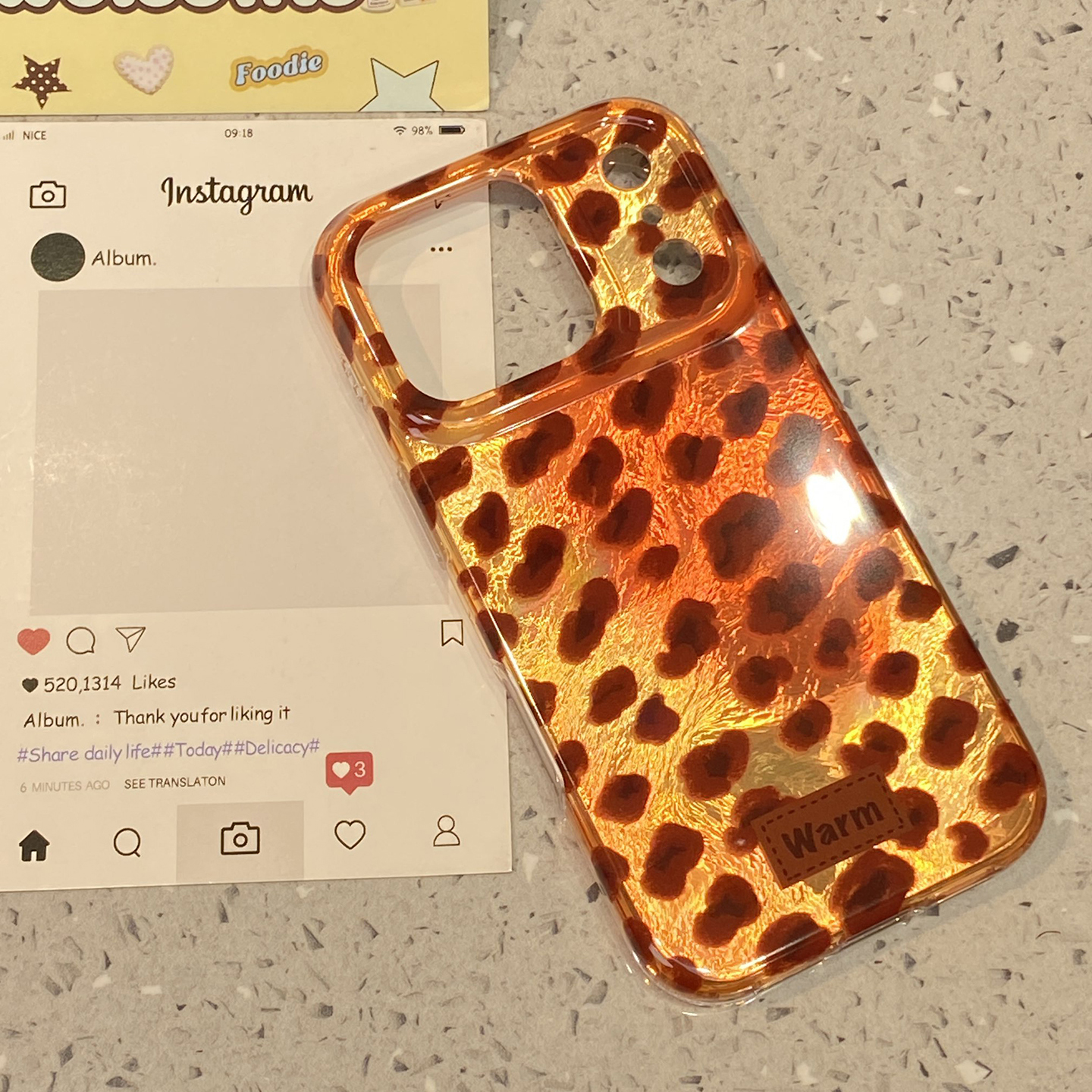 韩系ins晕染金底棕豹纹适用于苹果15手机壳iphone16保护套14小众13新款17promax高级16pro个性max超火手机套