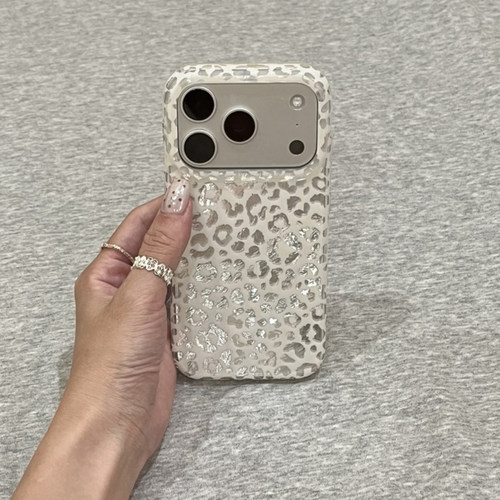 韩系ins高级锡箔纸豹纹适用于苹果17promax手机壳iphone16保护套15高级感17pro新款max超好看女巨好看防摔官