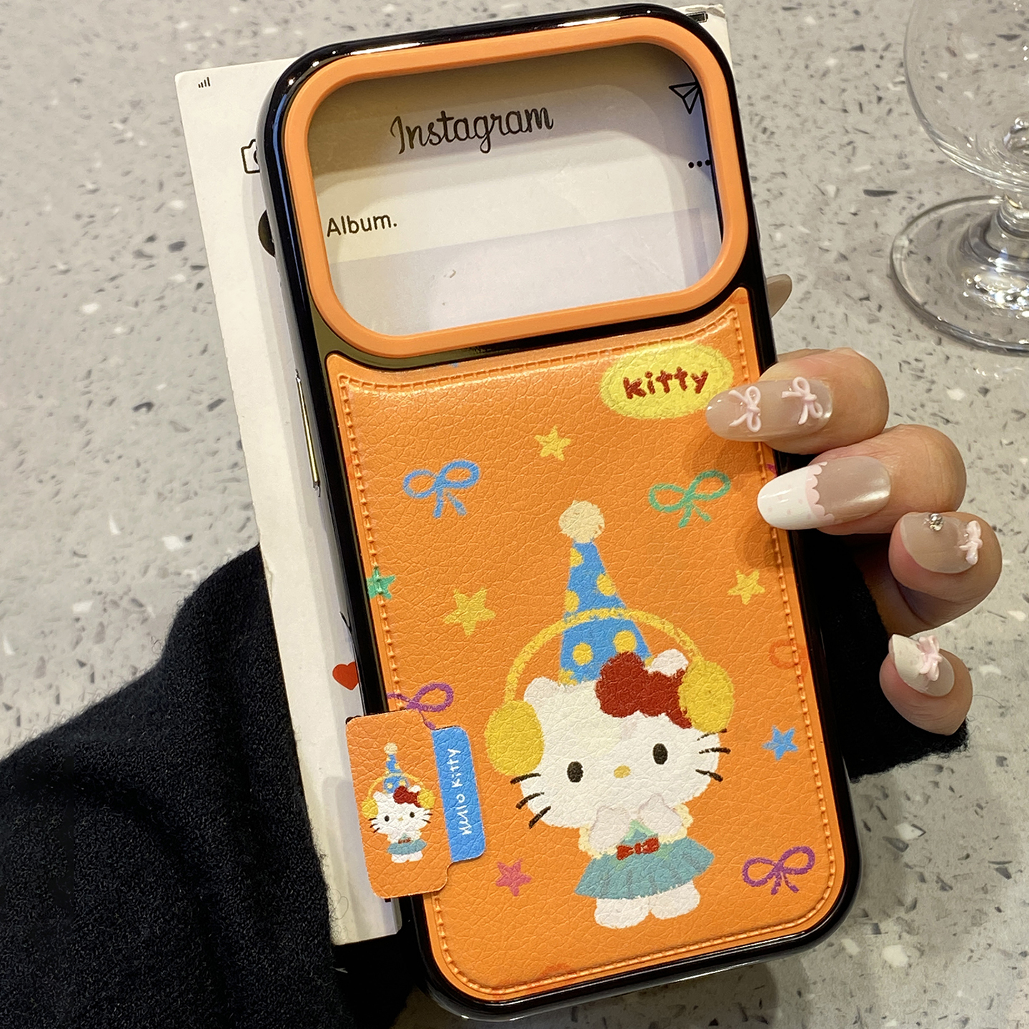 【每日新品】日韩可爱橙底耳机KT帽适用于苹果17promax手机壳iphone16保护套14防摔13新款15pro小众max手机套