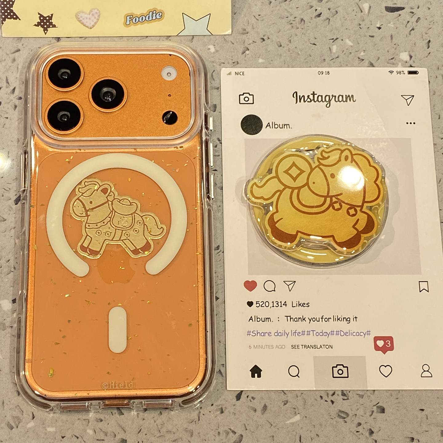 【每日新品】新年ins金箔小马磁吸支架适用于苹果17pro手机壳iphone16保护套14透明13新款15promax/max手机套,3C数码配件,手机保护套/壳,淘宝优惠券,粉丝福利购,淘宝优惠卷