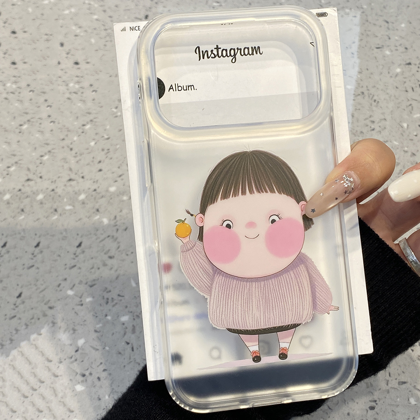 可爱腮红女孩适用于苹果17promax手机壳iphone15pr