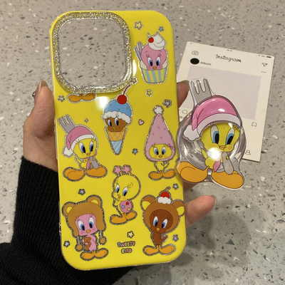 可爱卡通甜品蛋糕崔迪支架适用于iphone16手机壳苹果15保护套14防摔13新款15promax小众16pro高级感max手机套