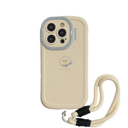 ins风可爱围巾鸭子适用苹果15promax手机壳iphone16pro情侣14磨砂13防摔12保护套max新款x11xs/xr/xsmax7p16