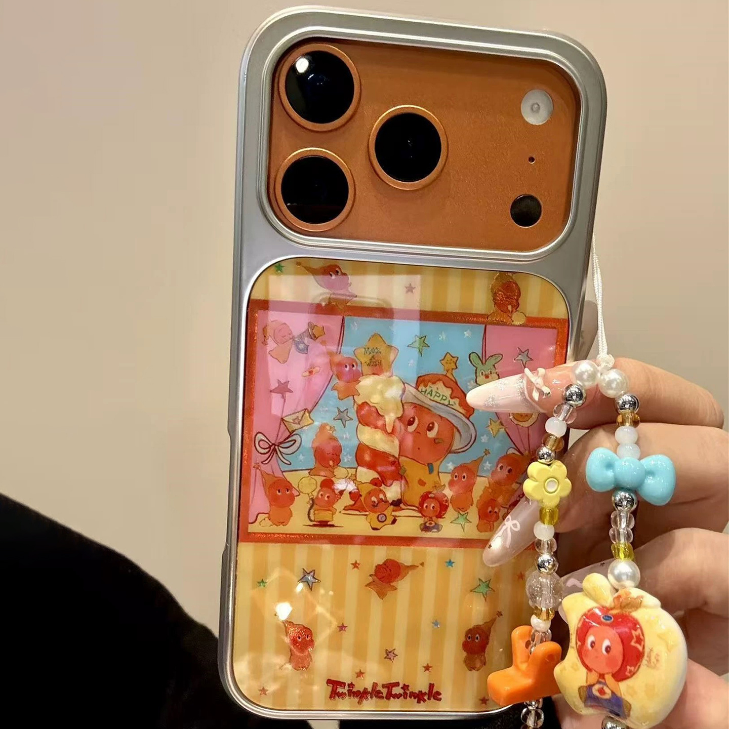 【每日新品】鎏金蜡烛星星人适用于iphone17手机壳苹果15保护套14手链13新款17promax全包16pro高级max手机套