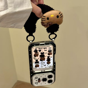 韩系ins可爱长腿卡通适用于iphone15手机壳苹果17promax保护套14卡包13带挂绳新款16pro女款max独特手机套软