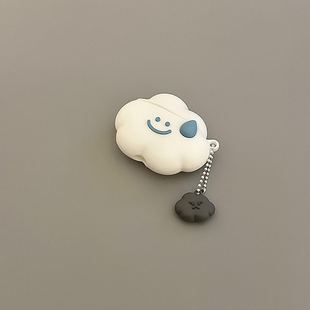 趣味可爱流汗云朵适用苹果耳机保护套airpods4壳蓝牙新款airpodspro2三代二ipods3高级感1airpod个性创意女款